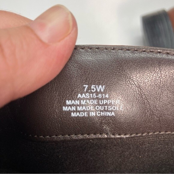 David Tate Knee High Boots SZ 7.5W Brown Adjustable Calf Buckle Zip Up EUC - Picture 12 of 13